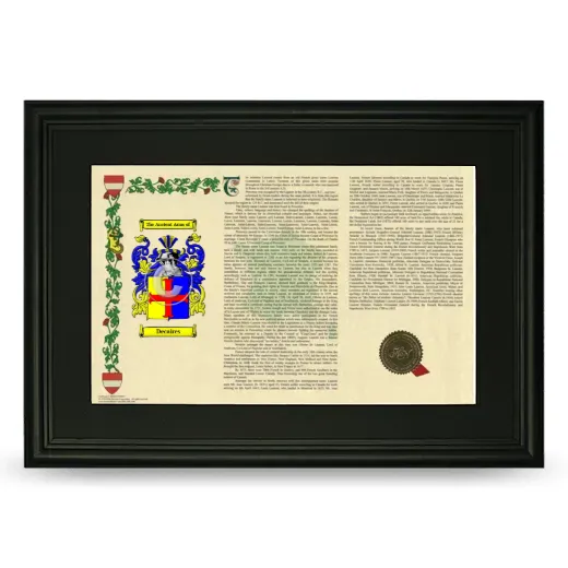 Decaires Deluxe Armorial Landscape Framed- Black