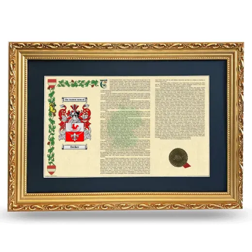 Decker Deluxe Armorial Landscape Framed - Gold