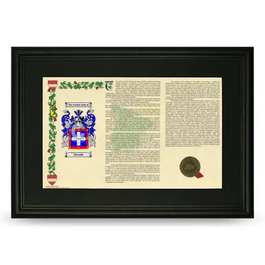 Decock Deluxe Armorial Landscape Framed- Black