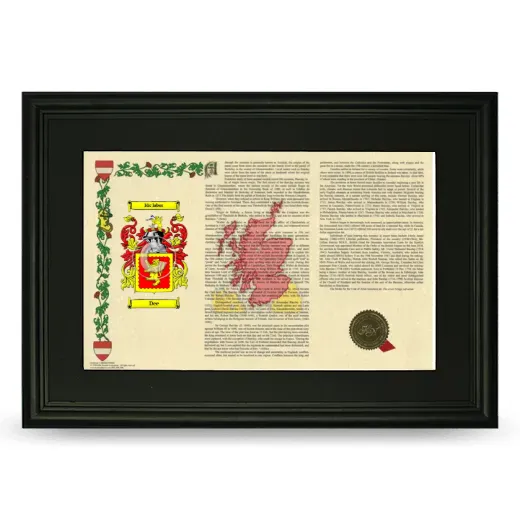 Dee Deluxe Armorial Landscape Framed- Black