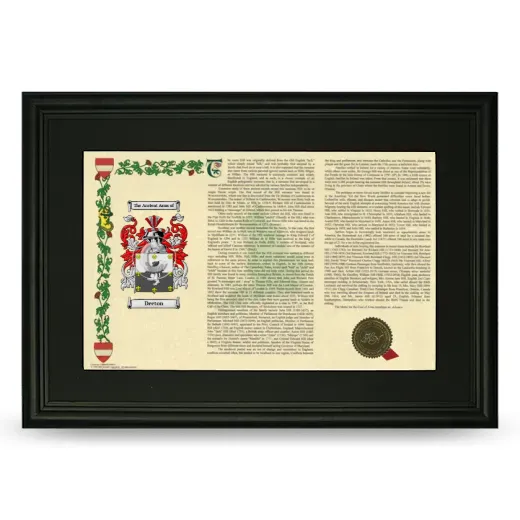 Deeton Deluxe Armorial Landscape Framed- Black
