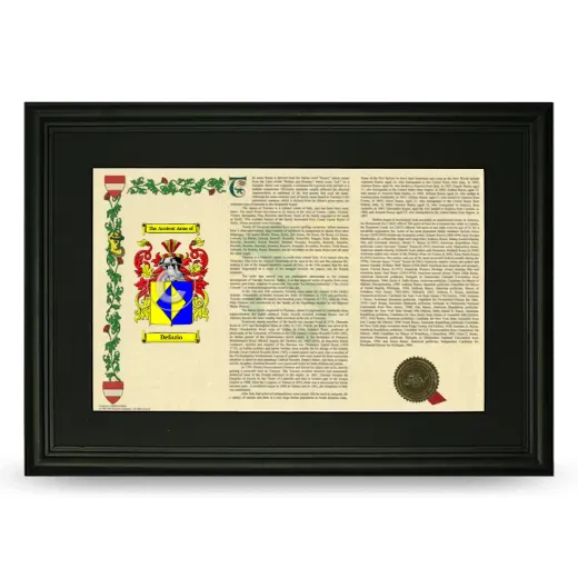 Defazio Deluxe Armorial Landscape Framed- Black