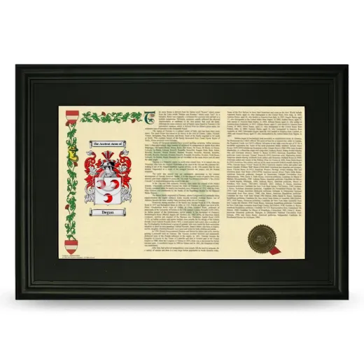 Degan Deluxe Armorial Landscape Framed- Black