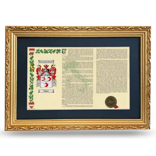 Degan Deluxe Armorial Landscape Framed - Gold