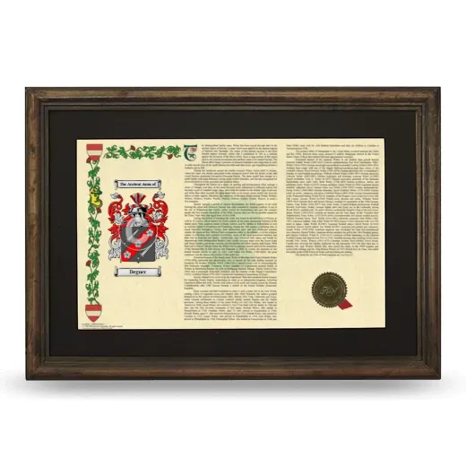 Degner Deluxe Armorial Landscape Framed - Brown