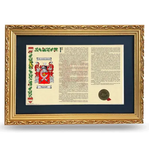 Degroodt Deluxe Armorial Landscape Framed - Gold