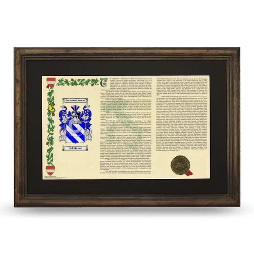 Del bianco Deluxe Armorial Landscape Framed - Brown