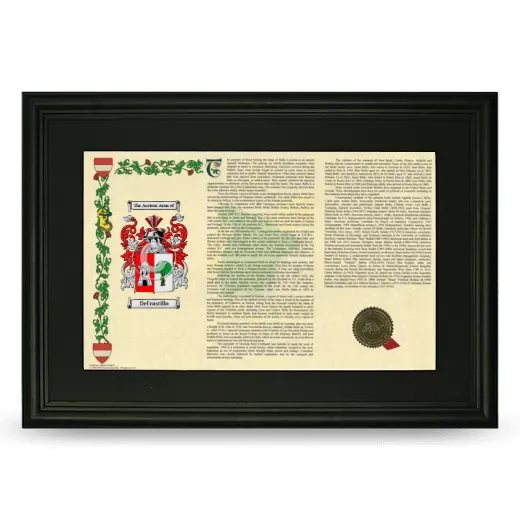 Del'castillo Deluxe Armorial Landscape Framed- Black