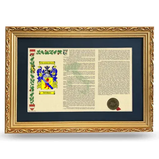 Del'chiaro Deluxe Armorial Landscape Framed - Gold
