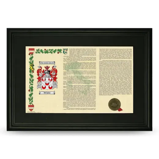 Del'pino Deluxe Armorial Landscape Framed- Black