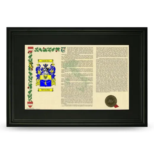 Del'vecchio Deluxe Armorial Landscape Framed- Black