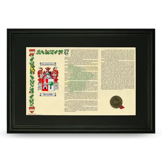 Del-castillo Deluxe Armorial Landscape Framed- Black