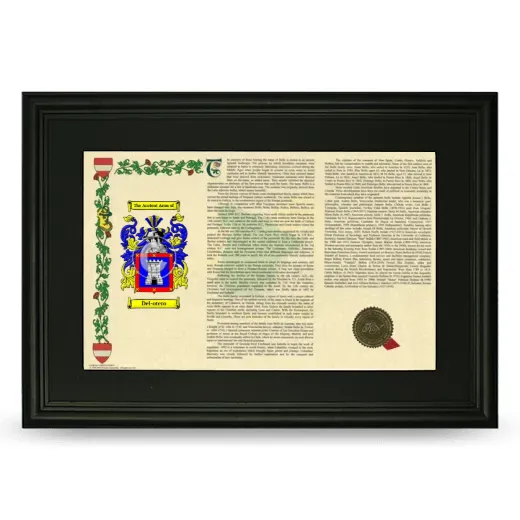 Del-otero Deluxe Armorial Landscape Framed- Black