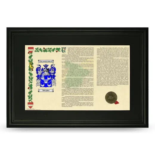 Del-pino Deluxe Armorial Landscape Framed- Black