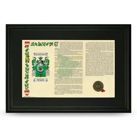 Del-prado Deluxe Armorial Landscape Framed- Black