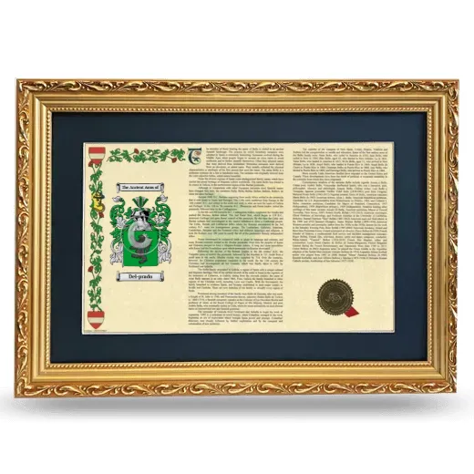 Del-prado Deluxe Armorial Landscape Framed - Gold