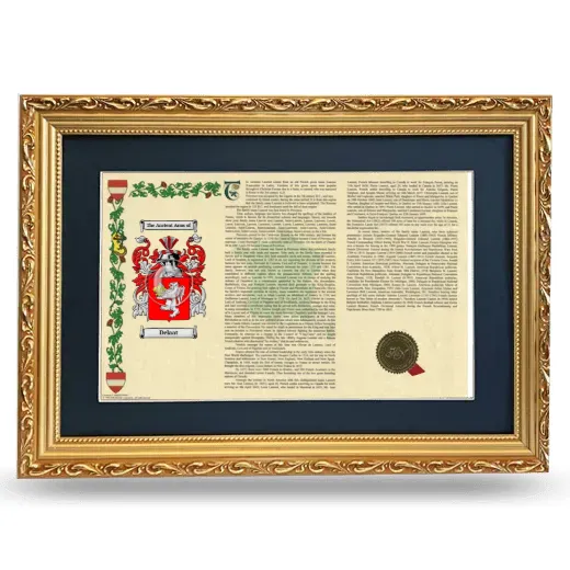 Delaat Deluxe Armorial Landscape Framed - Gold