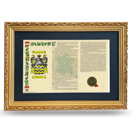 Delacossette Deluxe Armorial Landscape Framed - Gold