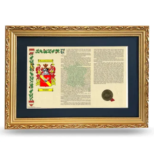 Delafait Deluxe Armorial Landscape Framed - Gold