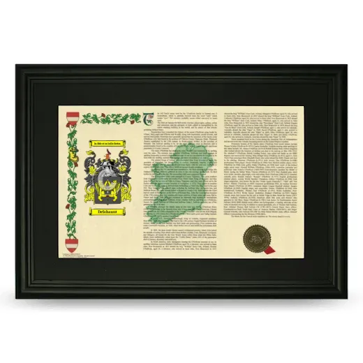 Delahaunt Deluxe Armorial Landscape Framed- Black