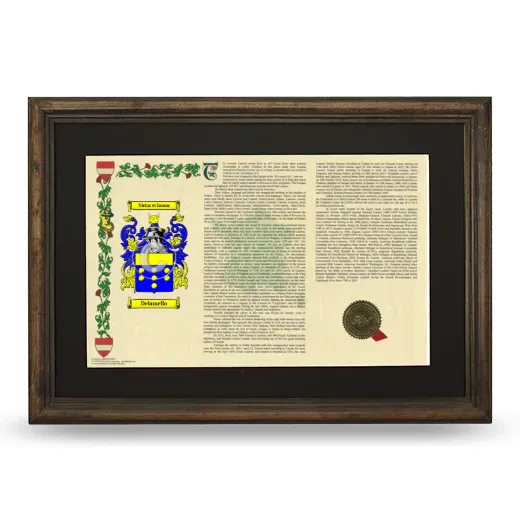 Delamello Deluxe Armorial Landscape Framed - Brown