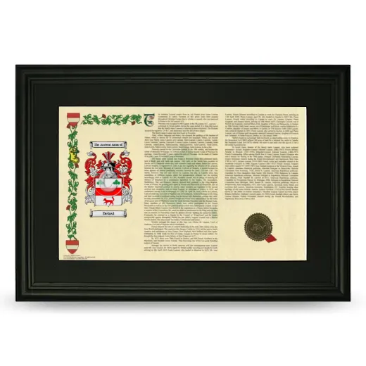 Delavi Deluxe Armorial Landscape Framed- Black