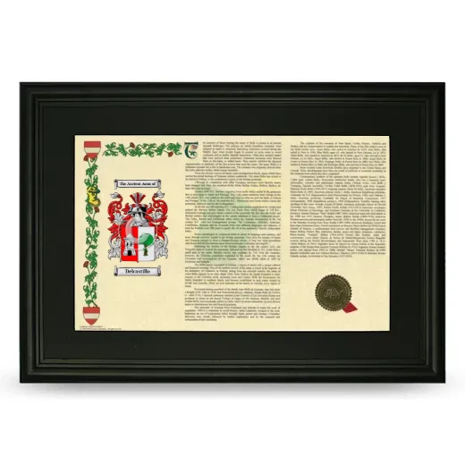 Delcastillo Deluxe Armorial Landscape Framed- Black