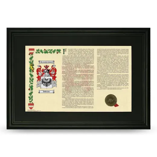 Deleeuw Deluxe Armorial Landscape Framed- Black