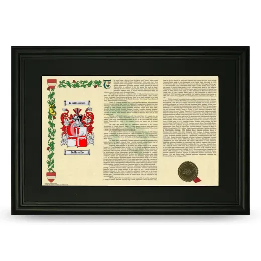 Dellavalle Deluxe Armorial Landscape Framed- Black