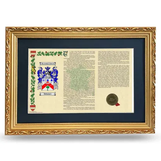 Delormes Deluxe Armorial Landscape Framed - Gold