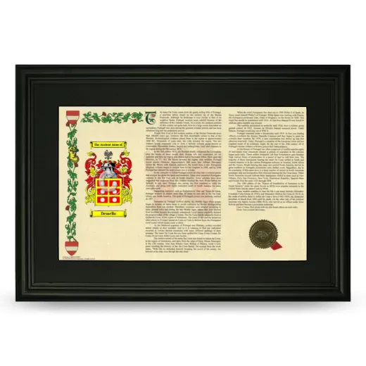 Demello Deluxe Armorial Landscape Framed- Black