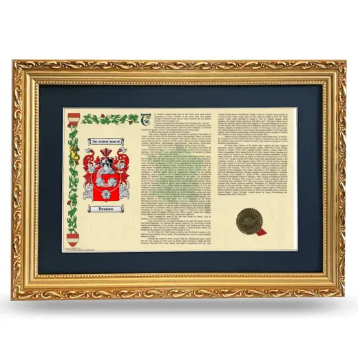 Demons Deluxe Armorial Landscape Framed - Gold