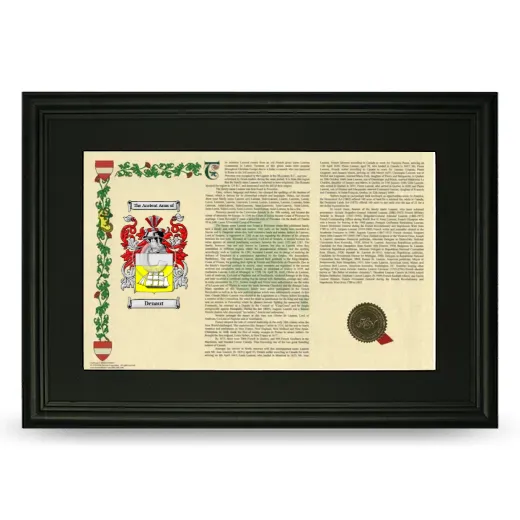 Denaut Deluxe Armorial Landscape Framed- Black
