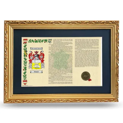 Denaut Deluxe Armorial Landscape Framed - Gold