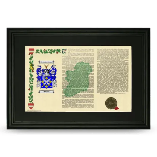 Deneen Deluxe Armorial Landscape Framed- Black