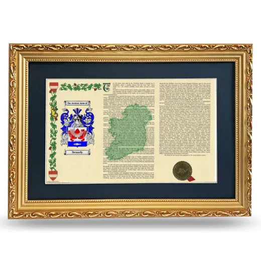 Dennely Deluxe Armorial Landscape Framed - Gold