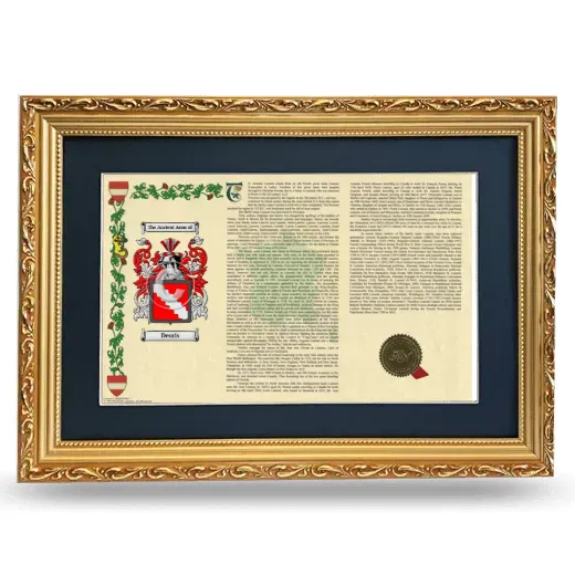 Deoris Deluxe Armorial Landscape Framed - Gold
