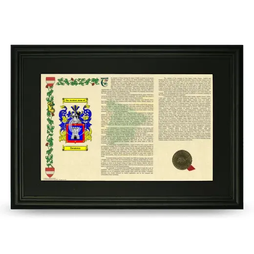 Deotero Deluxe Armorial Landscape Framed- Black