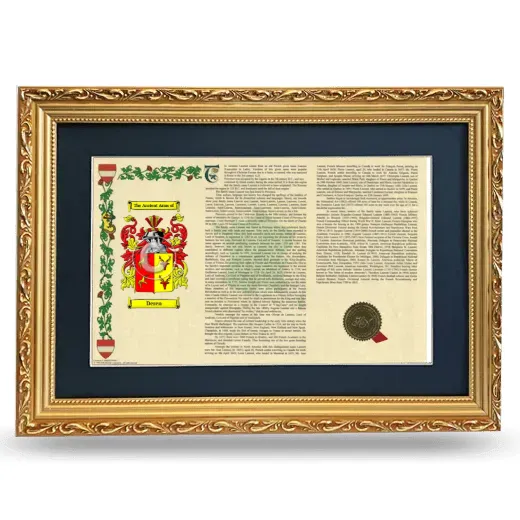 Deren Deluxe Armorial Landscape Framed - Gold