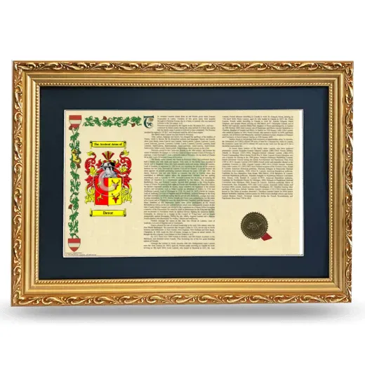 Derot Deluxe Armorial Landscape Framed - Gold