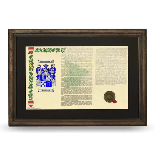 Desantiago Deluxe Armorial Landscape Framed - Brown