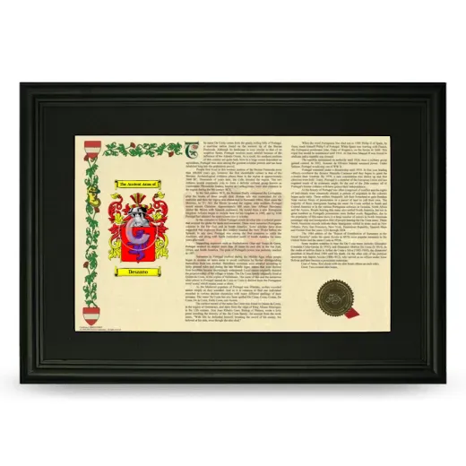 Desanto Deluxe Armorial Landscape Framed- Black