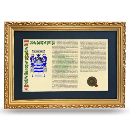 Desantos Deluxe Armorial Landscape Framed - Gold