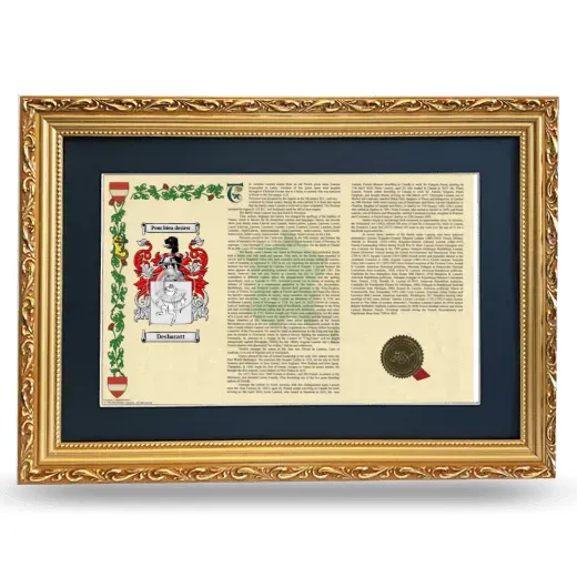 Desbaratt Deluxe Armorial Landscape Framed - Gold