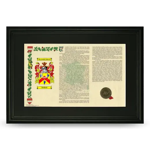 Deshais Deluxe Armorial Landscape Framed- Black