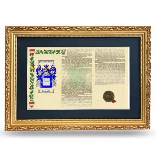 Desmoulin Deluxe Armorial Landscape Framed - Gold