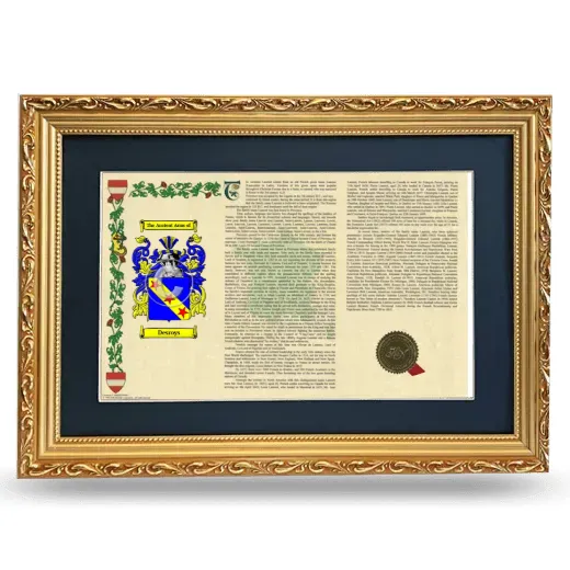 Desroys Deluxe Armorial Landscape Framed - Gold