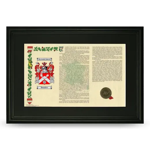 Dessaires Deluxe Armorial Landscape Framed- Black