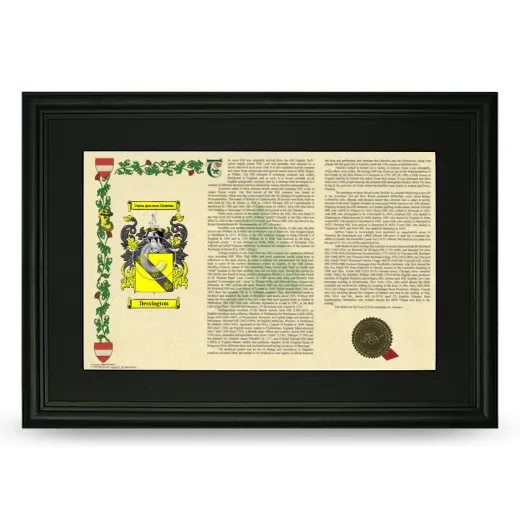 Dessington Deluxe Armorial Landscape Framed- Black