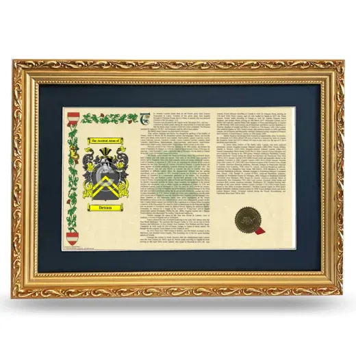 Detoux Deluxe Armorial Landscape Framed - Gold